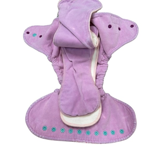 Twinkie Tush Cloth Diaper Bundle Fabric Diaper Baby Adjustable Pink Yellow - Picture 14 of 14